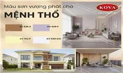 Màu sơn Kova cho gia chủ mệnh Thổ Màu sơn Kova cho gia chủ mệnh Thổ