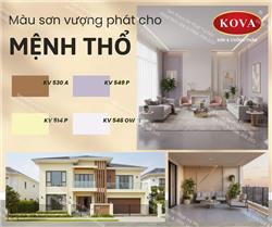 Màu sơn Kova cho gia chủ mệnh Thổ