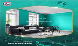 Gợi ý phối màu nội thất phòng khách với tông xanh ngọc lục bảo Toa