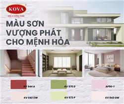 Màu sơn Kova cho gia chủ mệnh Hoả