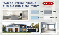 Màu sơn Kova cho gia chủ mệnh Thuỷ