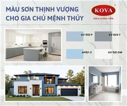 Màu sơn Kova cho gia chủ mệnh Thuỷ