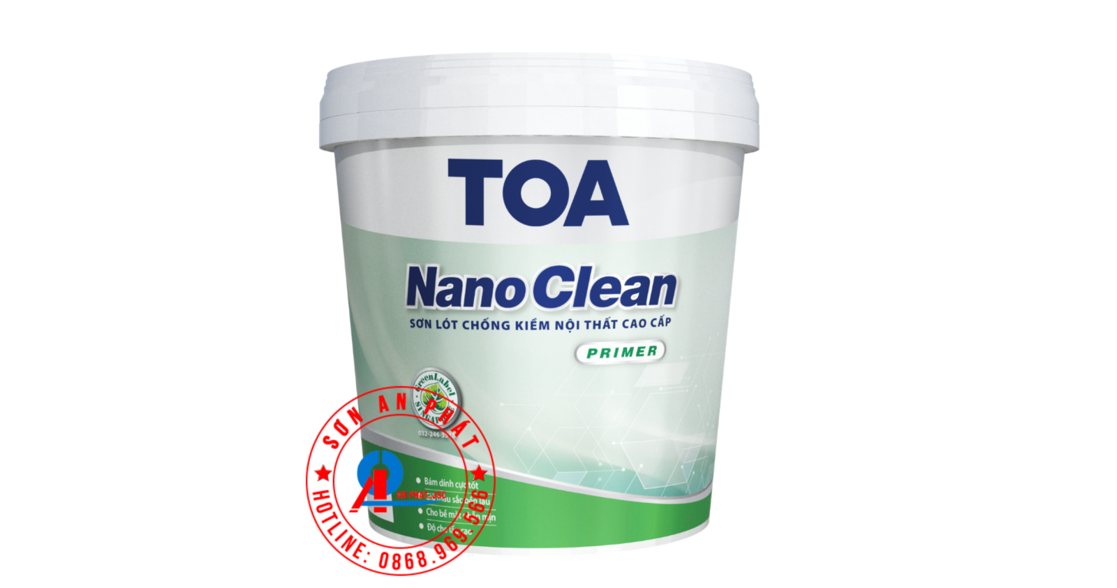 Sơn lót chống kiềm nội thất cao cấp TOA NanoClean Primer 5L