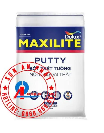 Bột trét tường Nội & Nại thất Maxilite từ Dulux 40Kg
