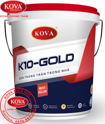 Sơn Kova trắng trần trong nhà K10-Gold – 5kg.