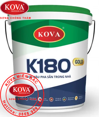 Sơn màu pha sẵn trong nhà K180-Gold - 4kg