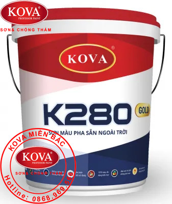 Sơn màu pha sẵn ngoài trời K280-Gold - 4kg (màu đậm)