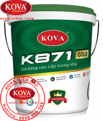 Sơn Kova bóng cao cấp trong nhà K871-Gold – 4kg