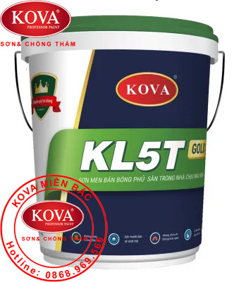 Sơn men bán bóng phủ sàn trong nhà chịu mài mòn KL5T-GOLD - 4kg