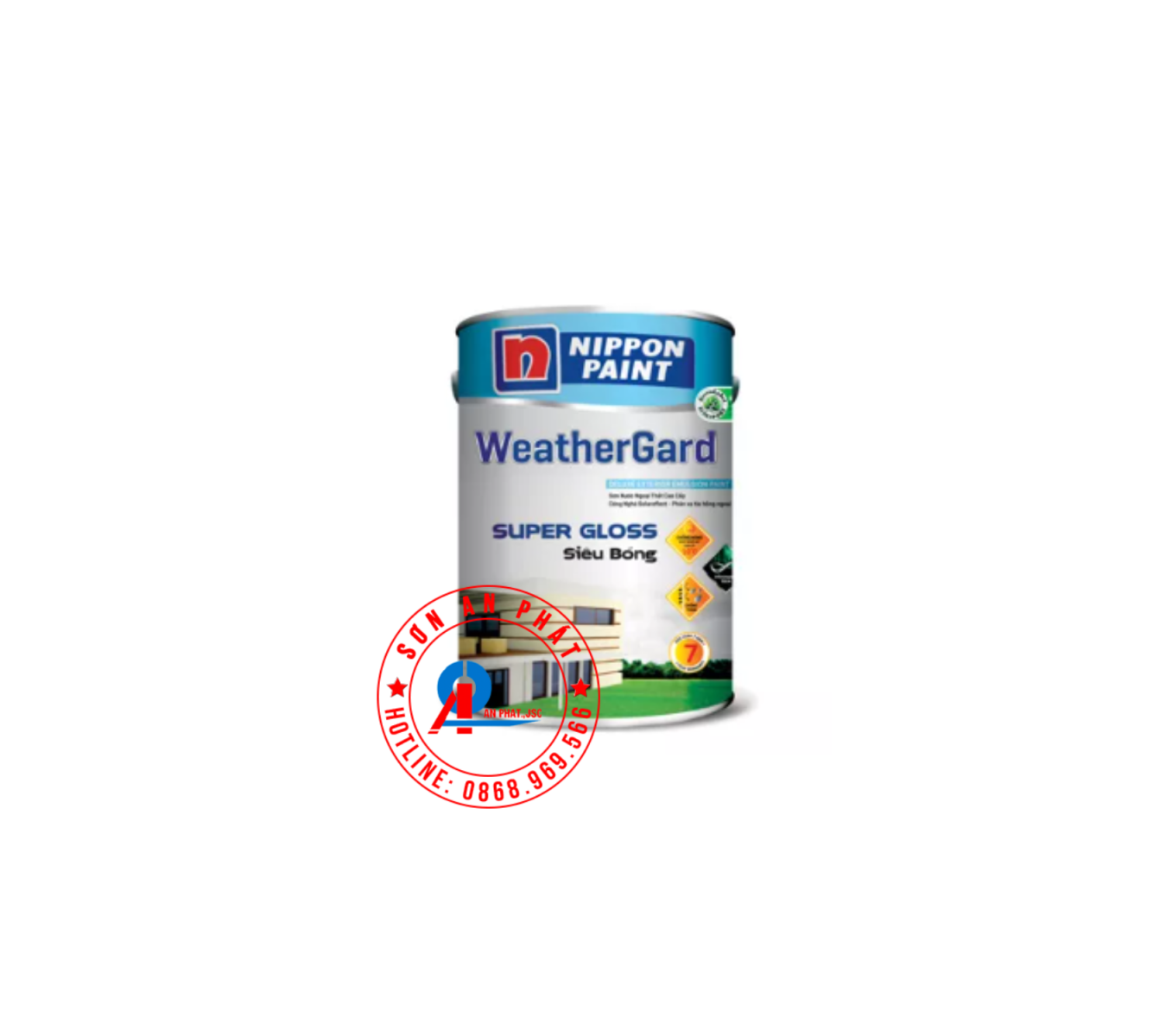Sơn ngoại thất cao cấp Nippon WeatherGard Siêu Bóng 1L