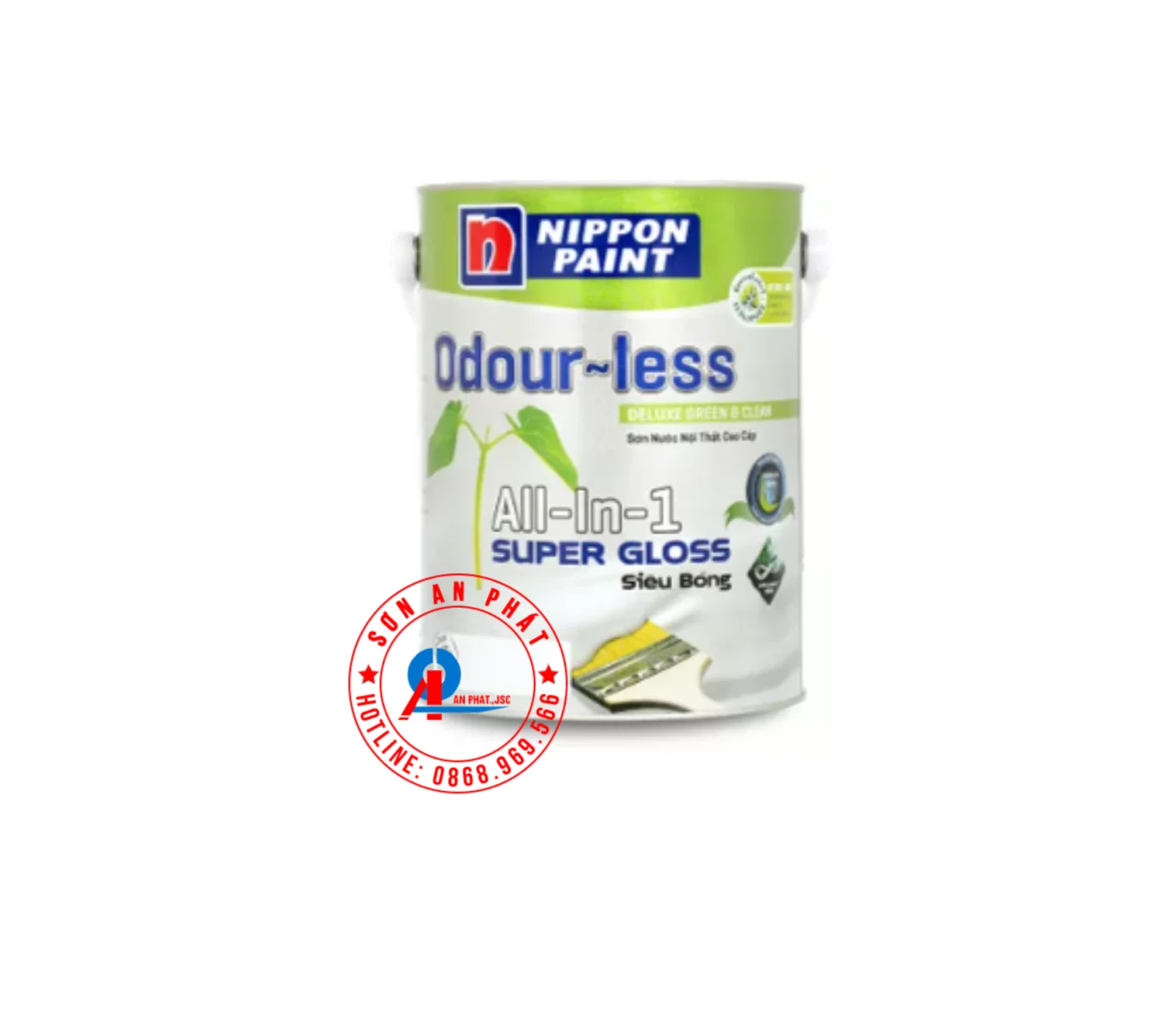 Sơn nội thất cao cấp Odour-less All-in-1 Siêu Bóng 5L
