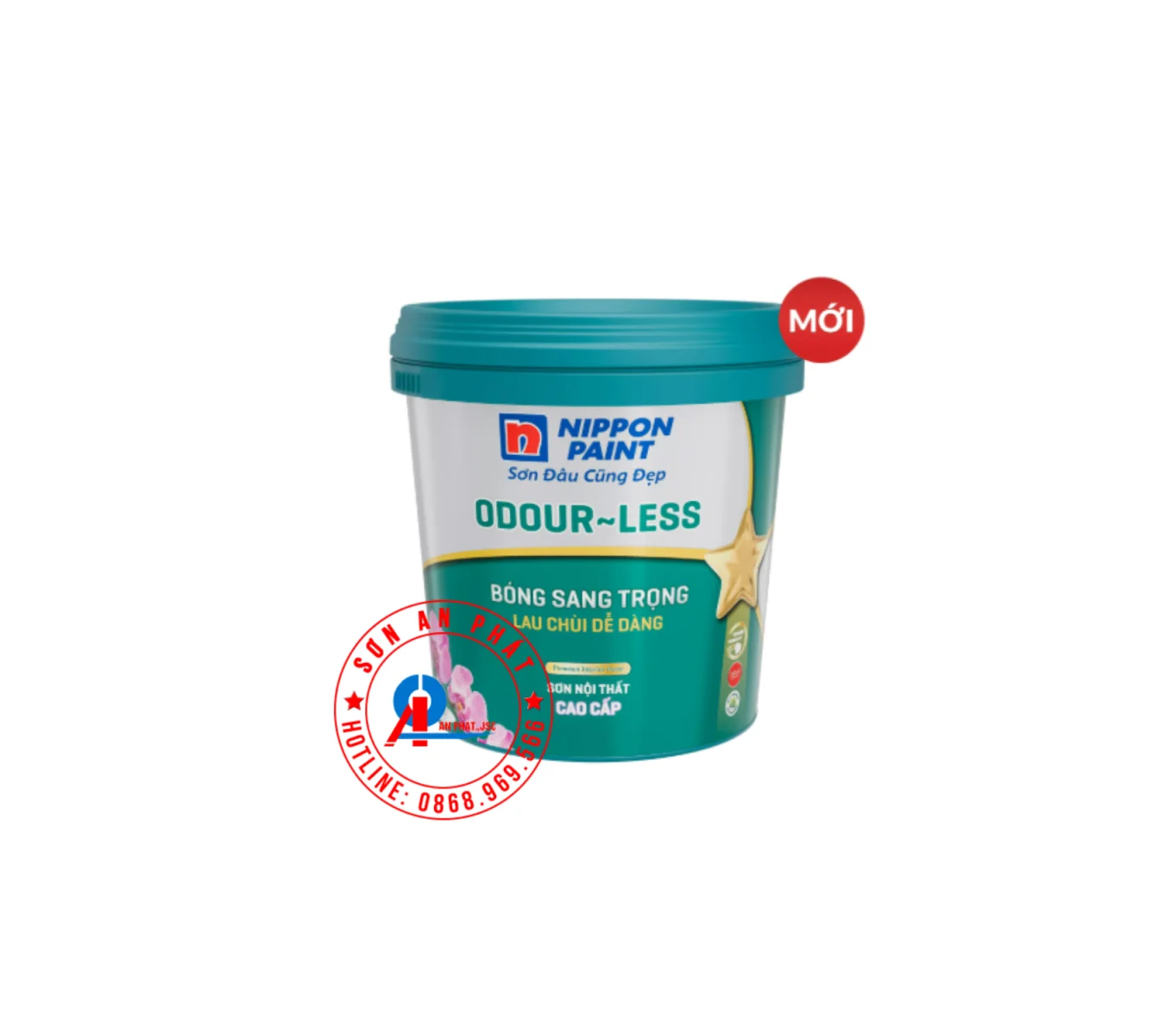 Sơn nội thất Nippon Odour-less Bóng Sang Trọng 5L