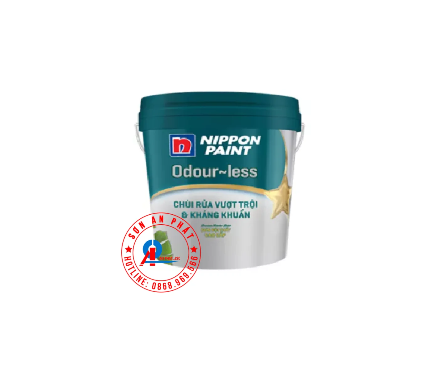 Sơn nội thất Nippon Odour-less Chùi Rửa Vượt Trội & Kháng Khuẩn 5L