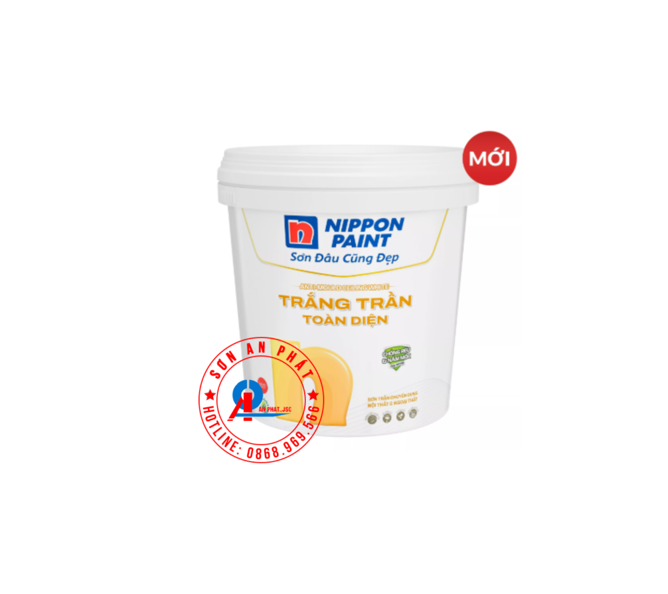 Sơn trần chuyên dụng nội và ngoại thất Nippon Trắng Trần Toàn Diện 5L